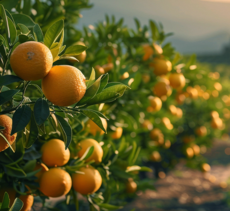 Image of an orange orchard